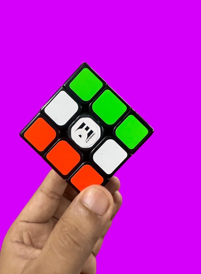 D Eternal Speed Cube 3x3 with Lubricant, Professional Magic Puzzle Cube, Black - Image 4